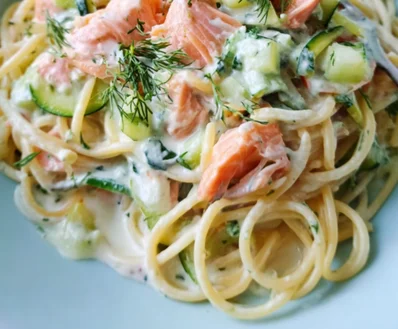 Cremige Pasta mit Fleisch