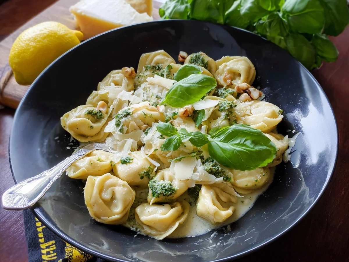 Basilikum Pesto Tortelloni in Zitronensauce - Bild 2