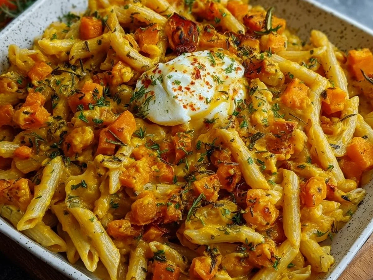 Burrata Pasta mit Kürbis: Herbstliches Ofengericht - Bild 2