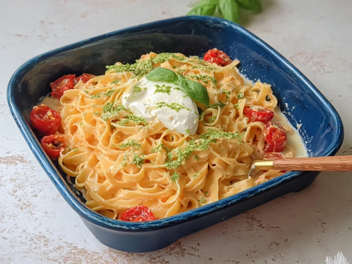 Cremige Burrata Pasta mit Tagliatelle: Schnell & Lecker - Bild 1