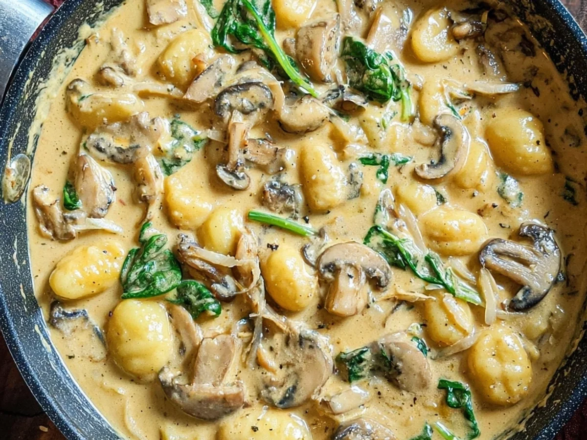 Cremige Gnocchi-Pilz-Pfanne: Vegetarisch & Schnell - Bild 1