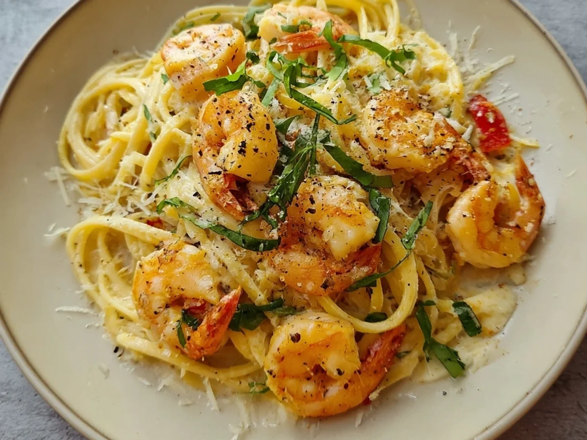 Cremige Knoblauch-Garnelen-Spaghetti: Einfaches Rezept - Bild 1