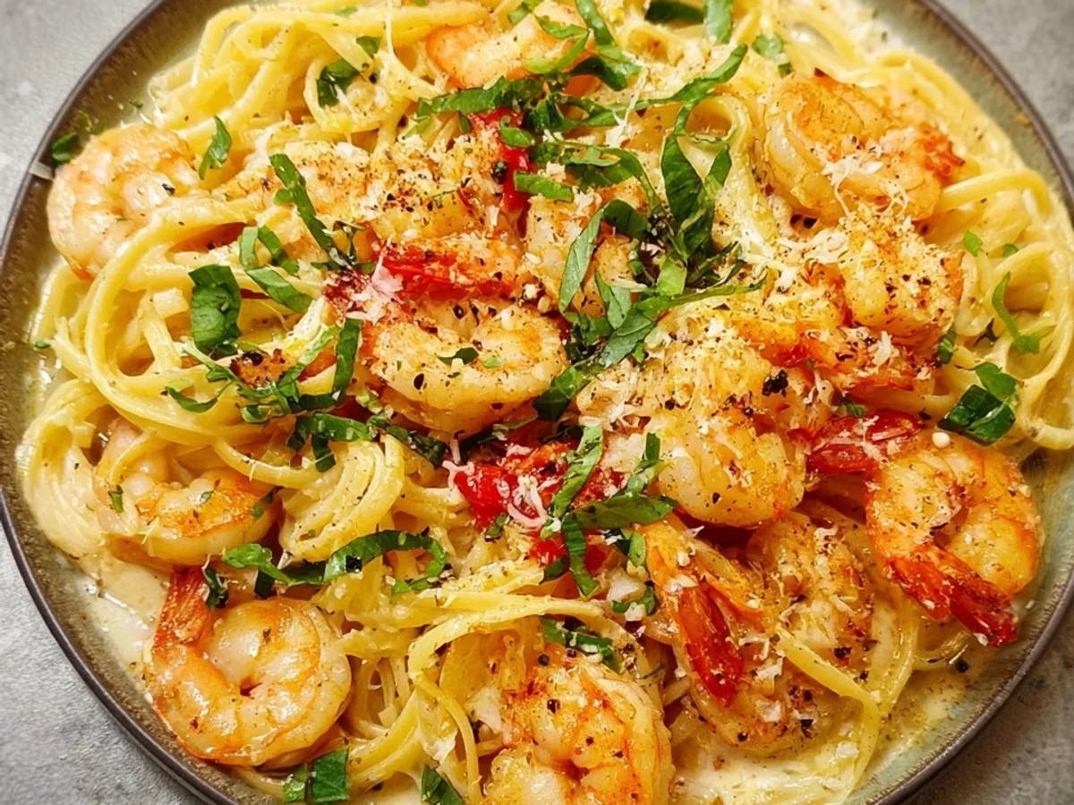 Cremige Knoblauch-Garnelen-Spaghetti: Einfaches Rezept - Bild 2