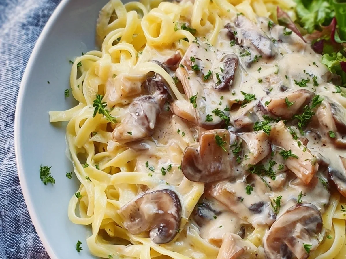 Cremige Nudeln mit Champignonsoße: Mein Seelenwärmer - Bild 2