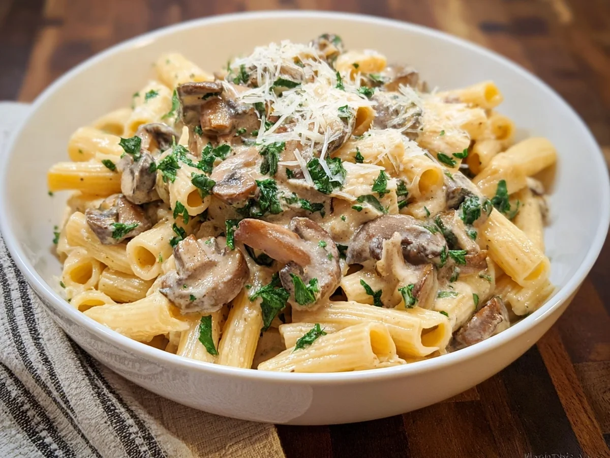 Cremige Pasta mit Champignon-Pilzen: Italienischer Genuss - Bild 2