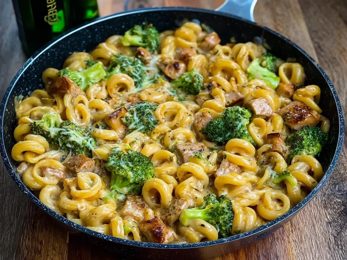 Cremige Pasta Pfanne mit Brokkoli & Putenwürfeln - Bild 2