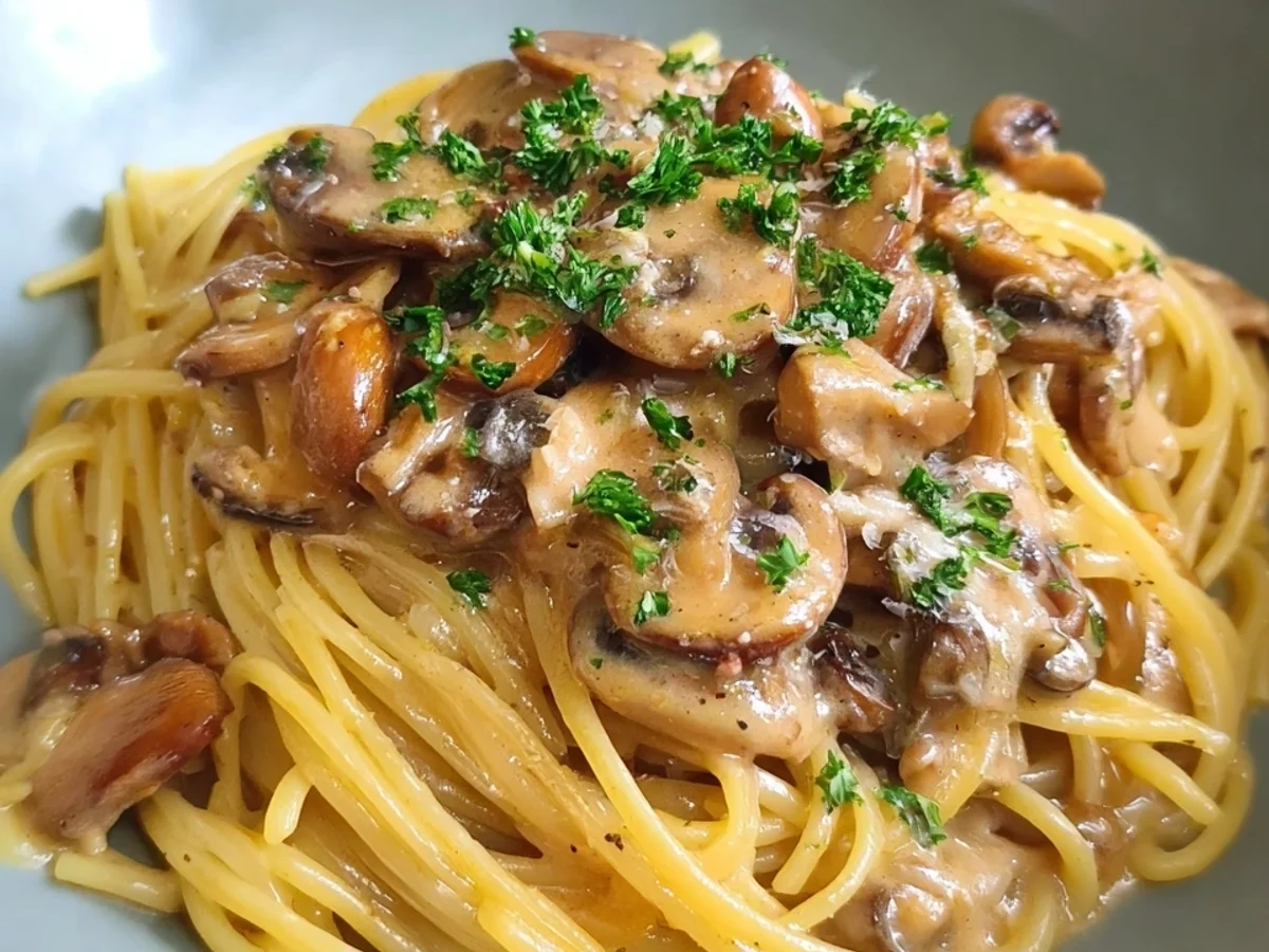 Cremige Spaghetti mit Pilzrahmsauce: Einfaches Rezept - Bild 2