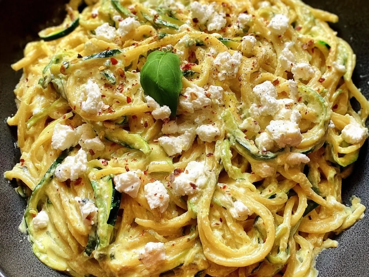 Cremige Zucchini-Feta-Pasta: Schnell & einfach - Bild 1