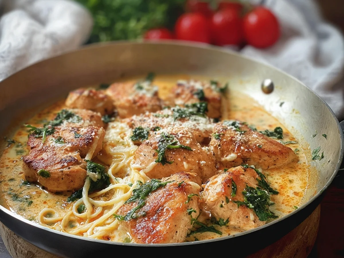 Cremiges Hähnchenfilet in Frischkäse-Parmesan-Soße - Bild 2