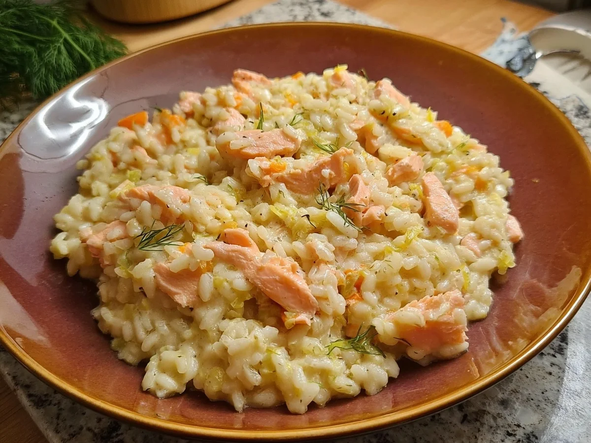 Cremiges Lachs Risotto: Einfaches italienisches Rezept - Bild 1