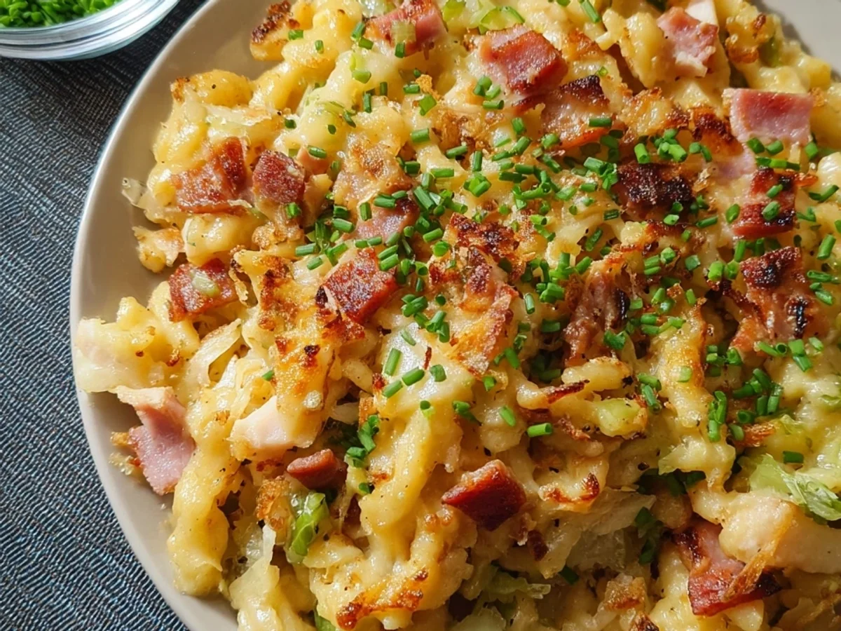 Gebratene Spätzle mit Puten-Schinken: Herzhaft & Schnell - Bild 1