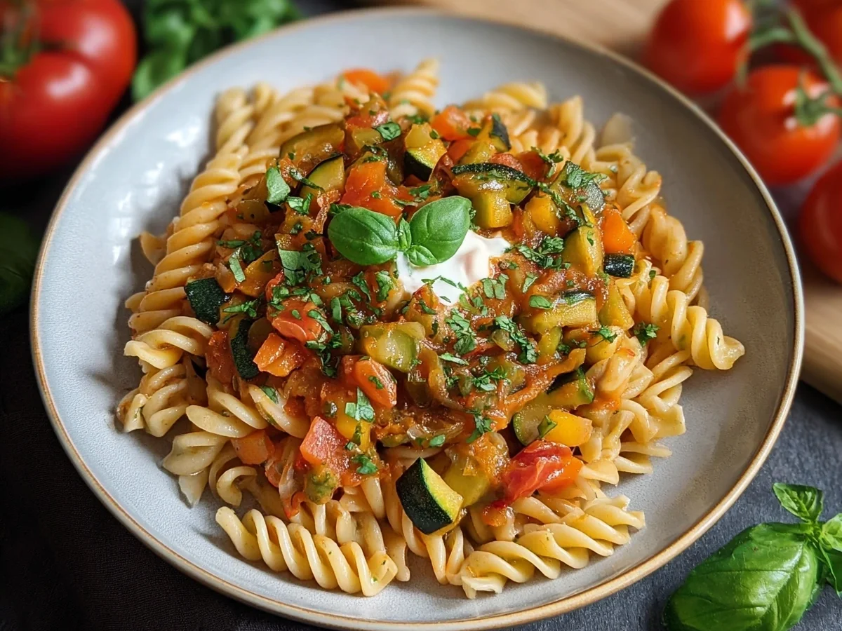 Gesunde Nudeln mit Gemüse-Soße: Einfaches Rezept - Bild 1