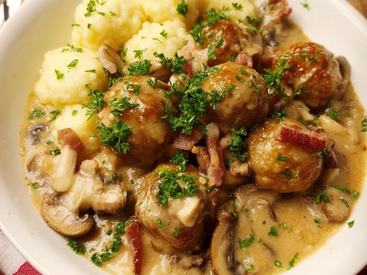 Jägerklößchen mit Champignons: Herzhaft & Familienfreundlich - Bild 1