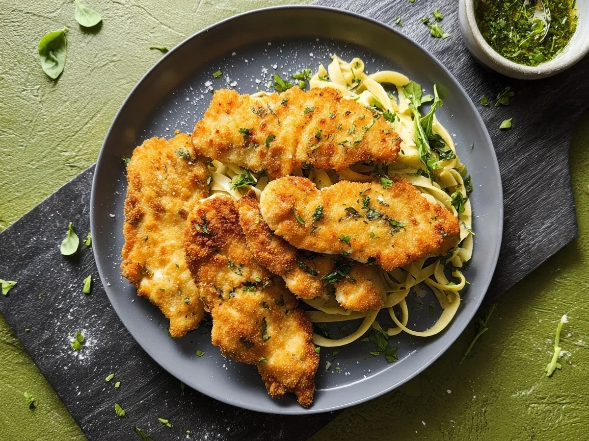 Knusprige Hähnchenfilets mit Kräuterpanade - Bild 2