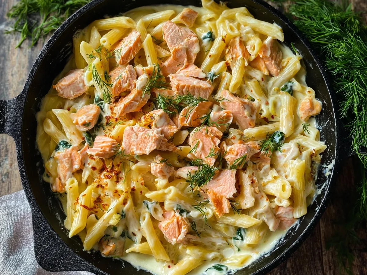 Lachs Frischkäse Pasta: Schnelles One Pot Rezept - Bild 1
