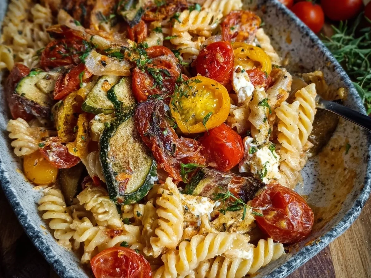 Mediterrane Feta Pasta aus dem Ofen Einfach & Lecker - Bild 1