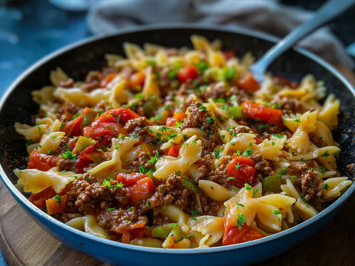 Nudel Hackfleisch Pfanne: Schnell & Lecker Rezept - Bild 1