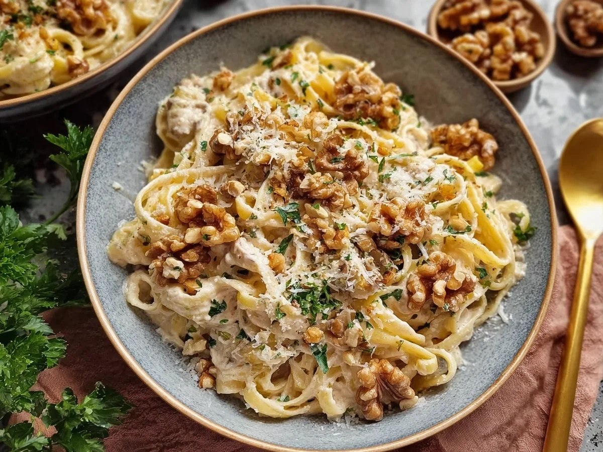 Nudeln in Walnuss Sauce: Schnell & Cremig genießen - Bild 1