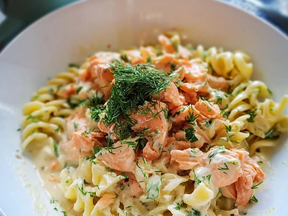 Nudeln mit Lachs Sahne Soße: Einfaches Familienrezept - Bild 2