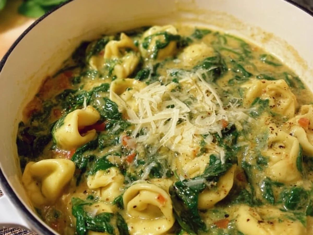 One Pot Spinat-Tortellini: Vegetarisch & Schnell - Bild 1