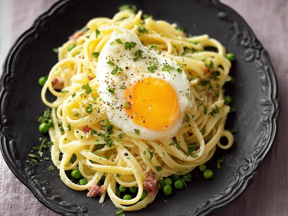 Pasta Pronto mit Pfefferbutter und Ei - Bild 1