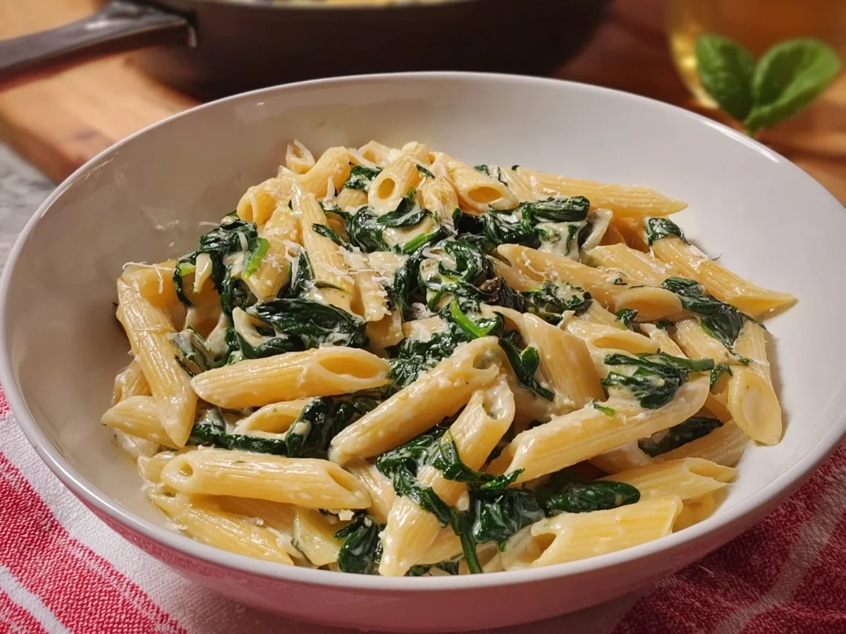 Penne mit Spinat-Gorgonzola-Sauce: Cremig & Schnell - Bild 2