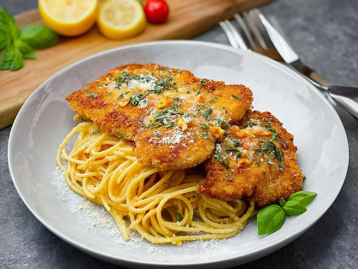Piccata Milanese: Kalbsschnitzel mit Spaghetti für Familien - Bild 1
