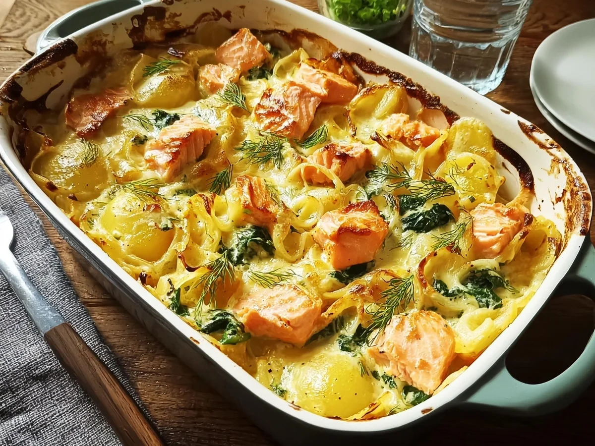 Sahniger Lachsauflauf: Cremiges Ofengericht mit Lachs - Bild 1