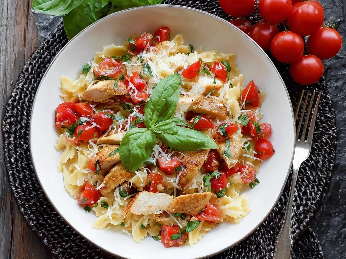 Schnelle Bruschetta Pasta mit Hähnchenstreifen - Bild 2