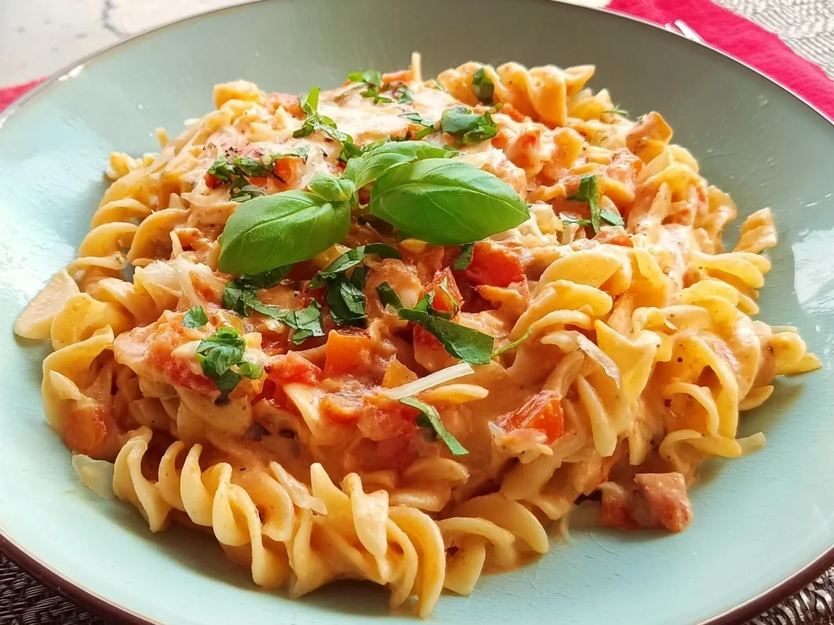 Schnelle Nudeln mit cremiger Tomatensoße - Bild 1