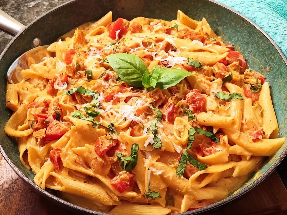 Schnelle Nudeln mit cremiger Tomatensoße - Bild 2