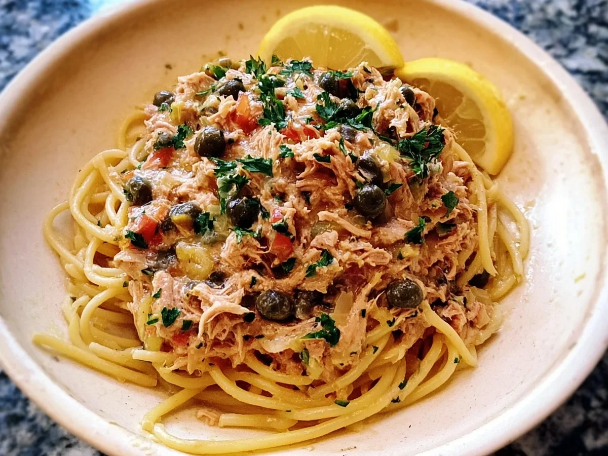 Schnelle Spaghetti mit Zitronen-Thunfischsoße - Bild 1
