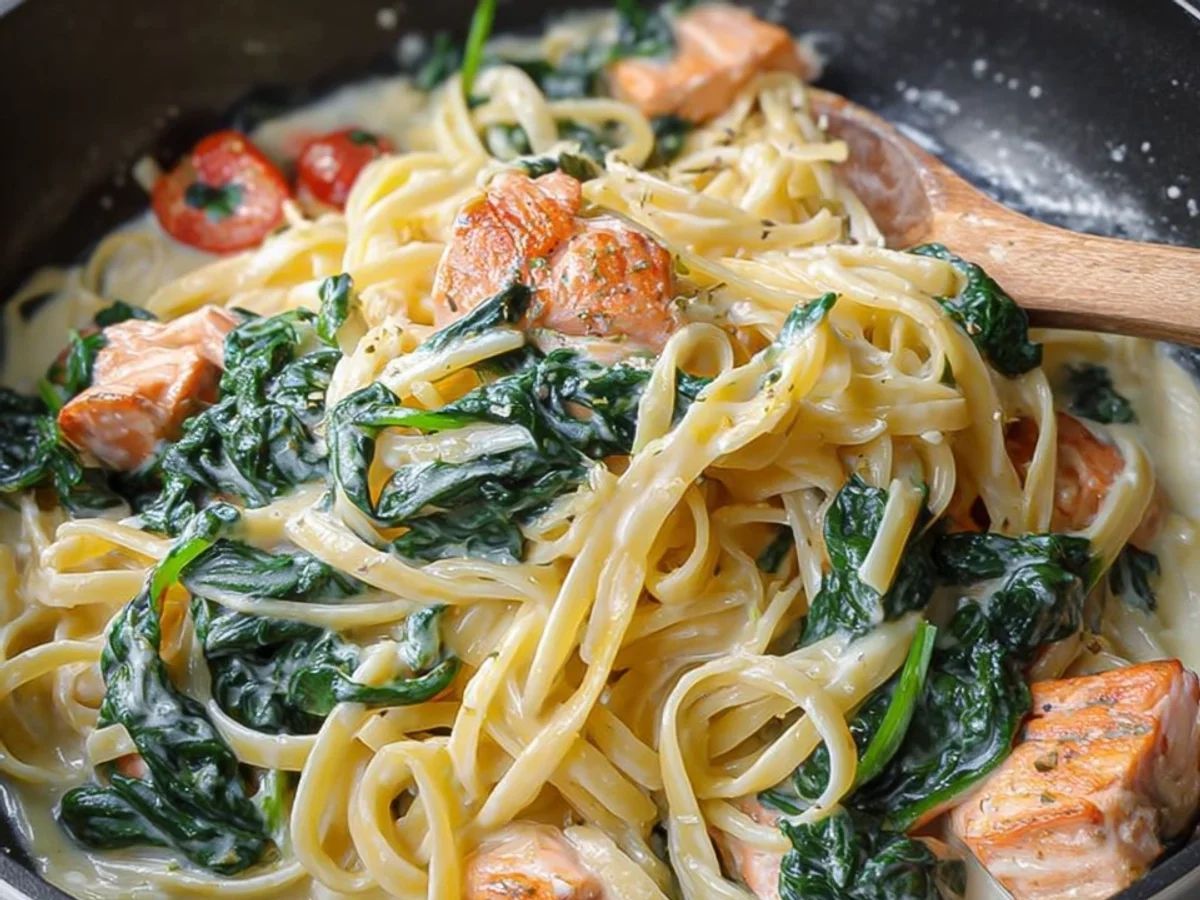 Schnelle Spinat-Lachs-Pasta: Fixes Rezept in 15 Minuten - Bild 2