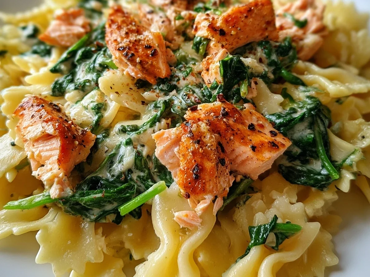Schnelle Spinat-Lachs-Pasta: In 15 Minuten fertig! - Bild 1