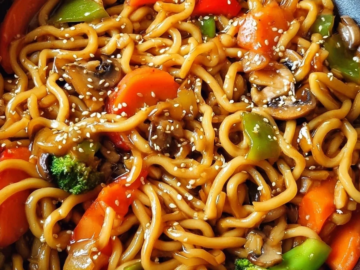 Schnelle Udon Nudeln mit Gemüsepfanne - Bild 2