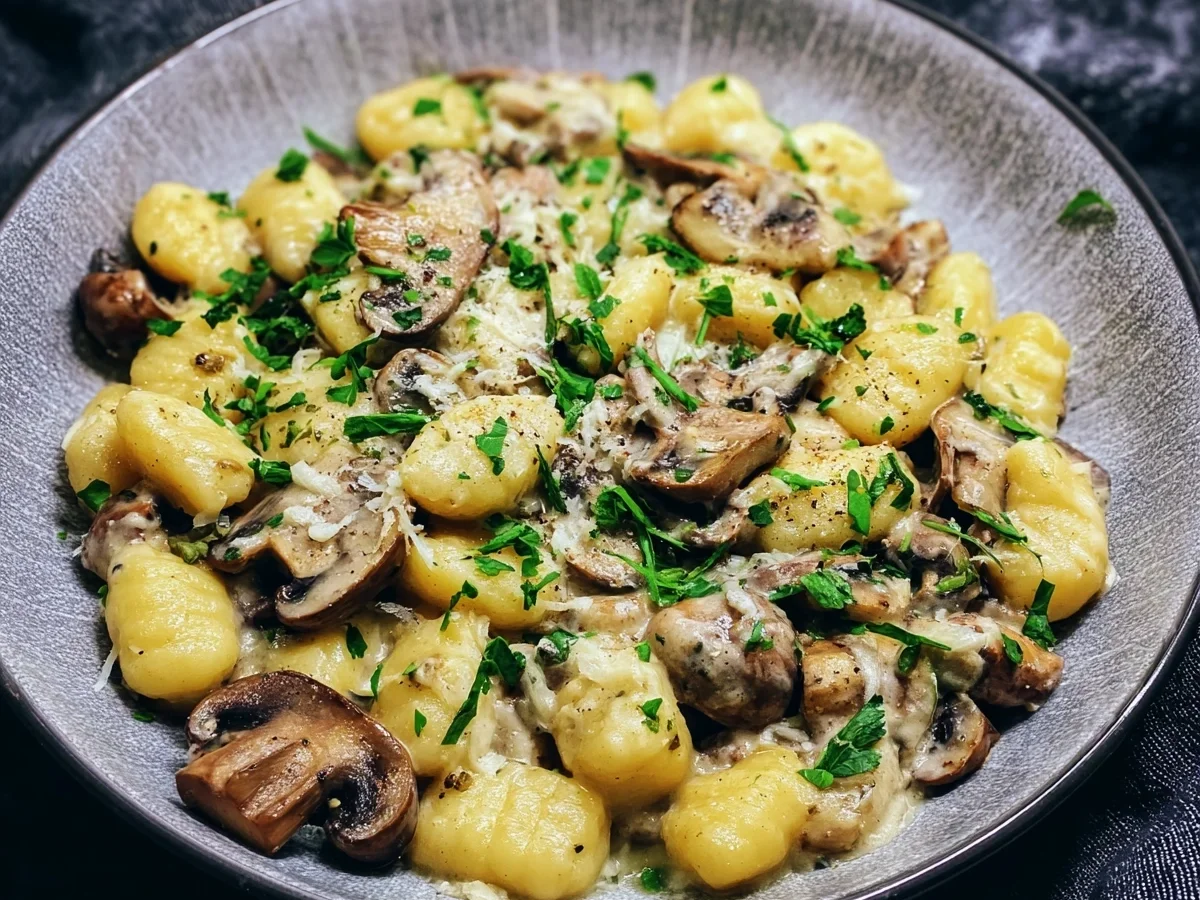Schnelle vegetarische Gnocchi-Pfanne mit Pilzen - Bild 2
