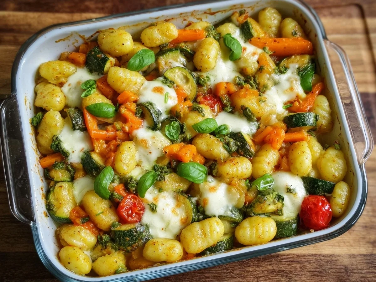Schneller Gnocchi-Auflauf mit Gemüse vegetarisch - Bild 1