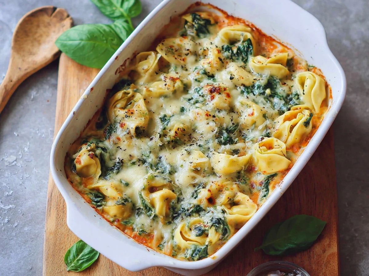 Schneller Tortellini-Auflauf mit Spinat - Bild 1