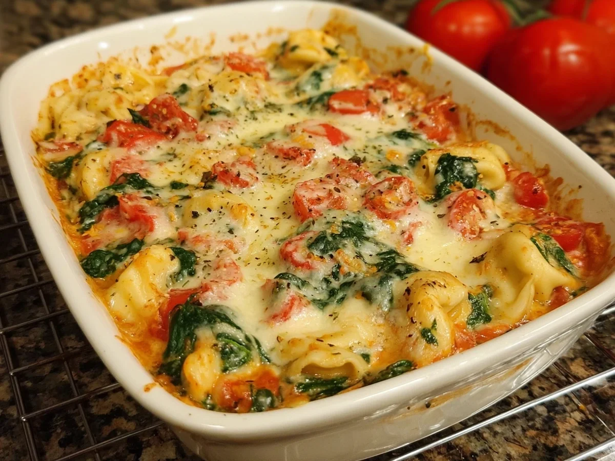 Schneller Tortellini-Spinat-Auflauf mit Tomaten - Bild 2