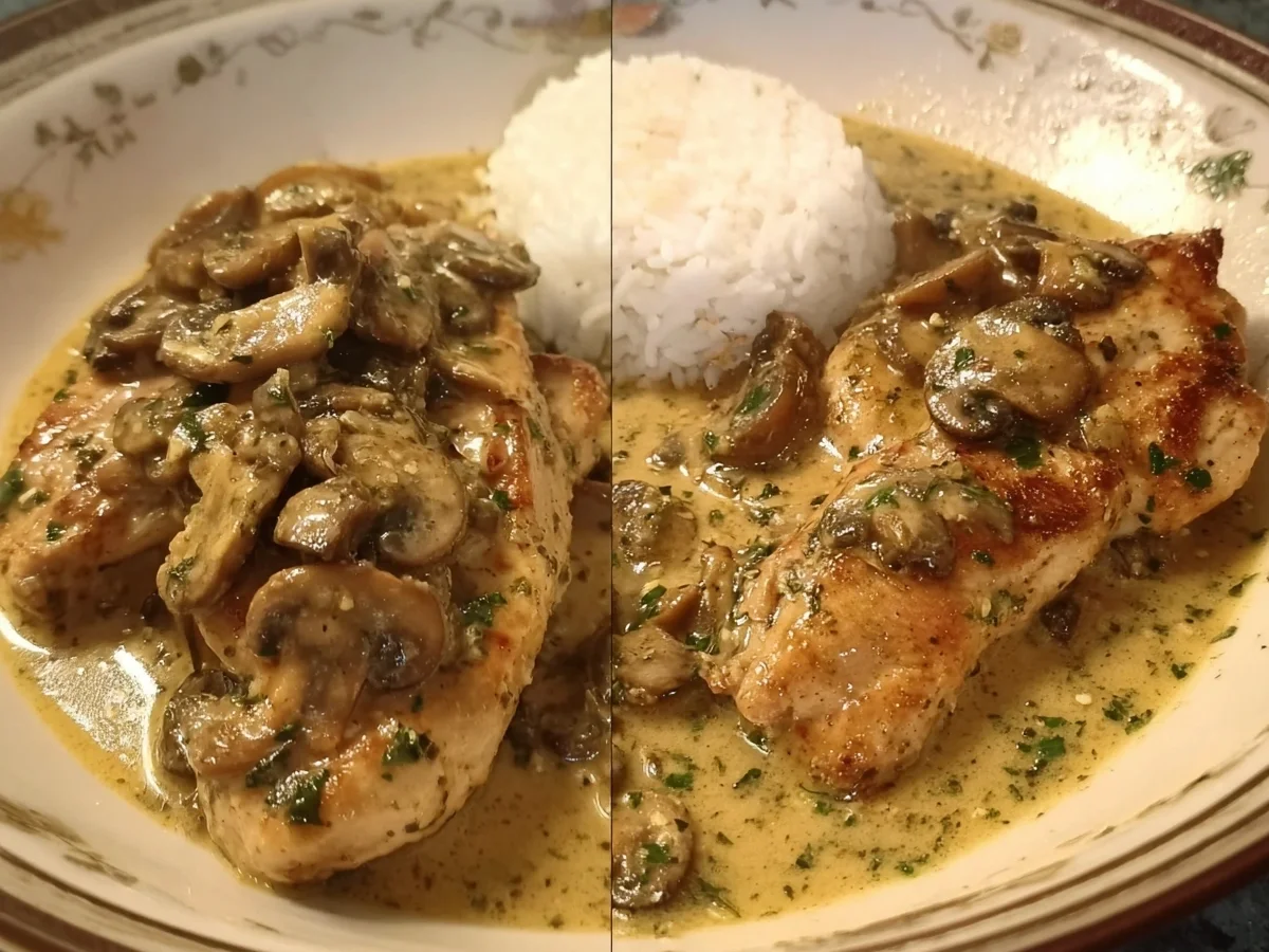 Schnelles Hühnerfilet mit cremiger Champignonsauce - Bild 2
