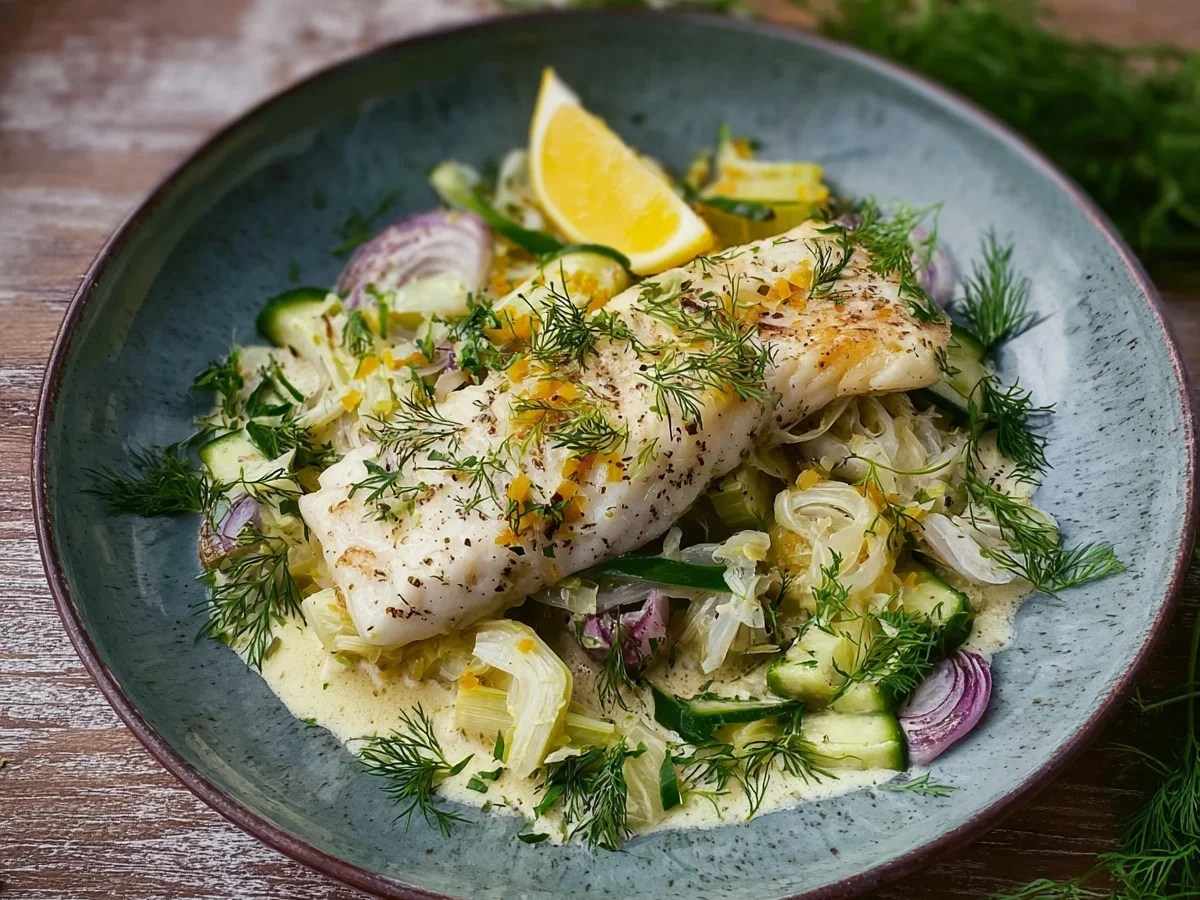 Schnelles Seelachsfilet in Meerettichsahne (15 Min.) - Bild 1