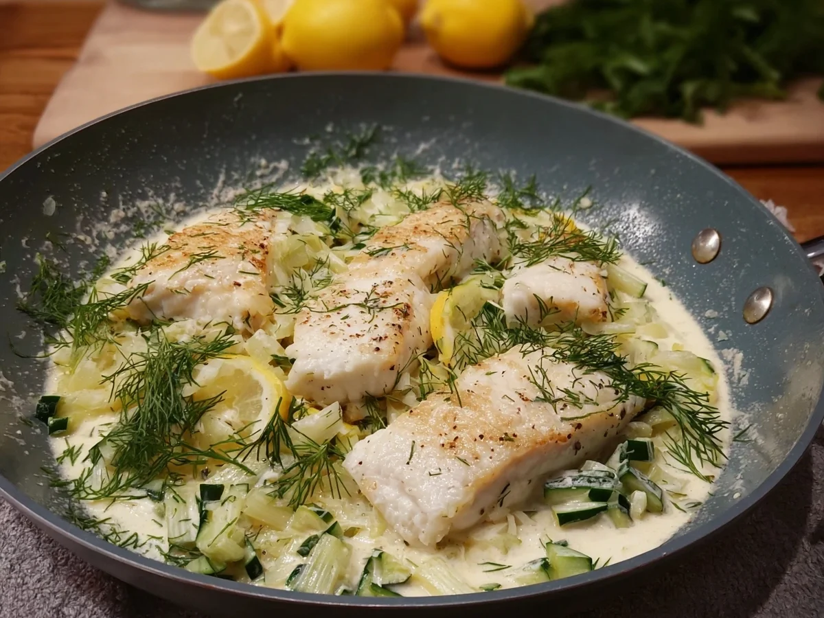 Schnelles Seelachsfilet in Meerettichsahne (15 Min.) - Bild 2