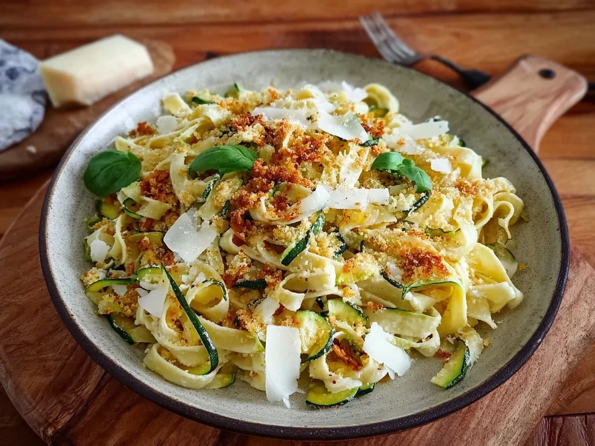 Sommer-Tagliatelle mit Zucchini & Zitronenbröseln - Bild 2