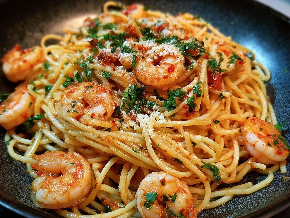 Spaghetti mit Garnelen: Knoblauch-Chili Pasta Genuss - Bild 2
