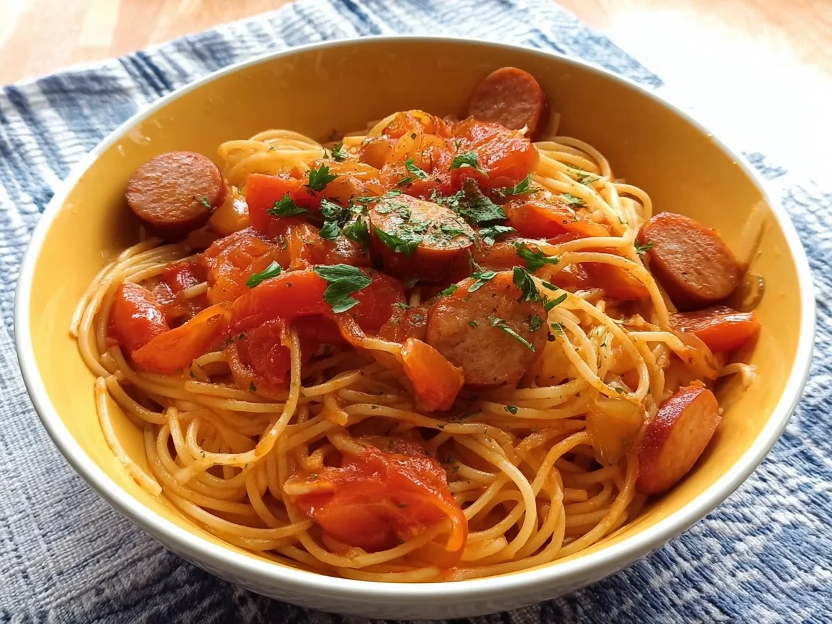 Spaghetti mit Würstchen: Kinderleichtes Familienrezept - Bild 1