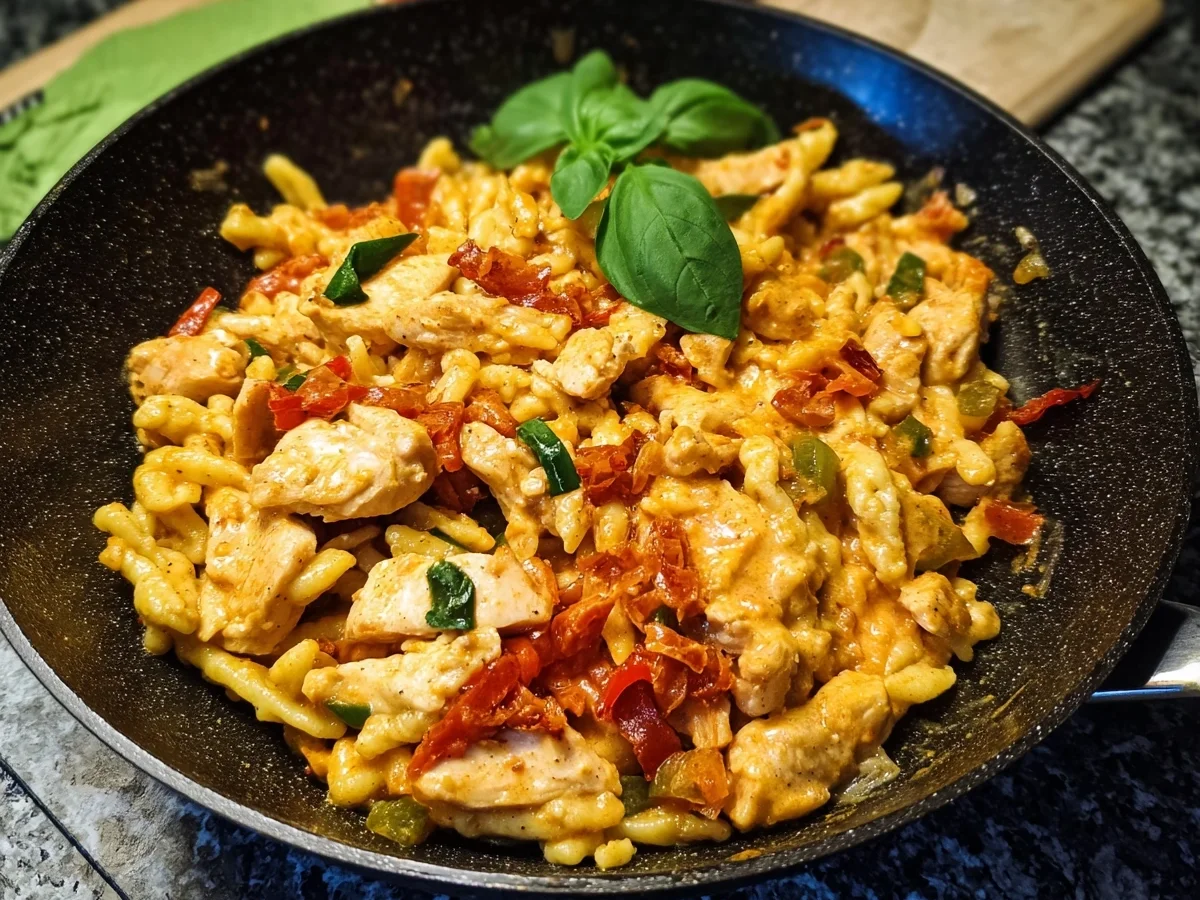 Spätzlepfanne mit Hähnchen & Ajvar: Schnell & Lecker - Bild 1