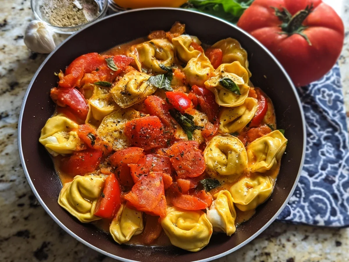 Tomate Mozzarella Tortellini mit frischem Basilikum - Bild 2