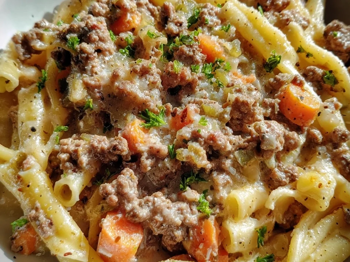 Weiße Bolognese: Cremiges Ragout ohne Tomaten - Bild 1