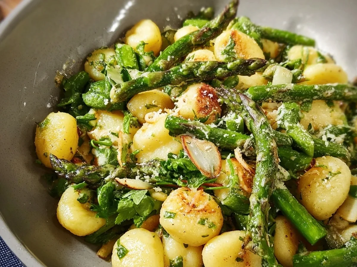Würzige Gnocchi mit grünem Spargel einfach & lecker - Bild 1