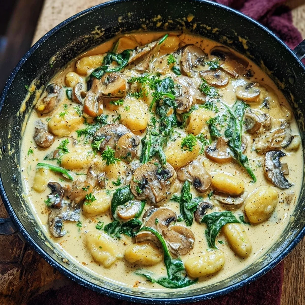 Cremige Gnocchi-Pilz-Pfanne: Vegetarisch & Schnell